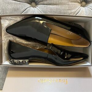 Franco Sarto Shiny Black Women's Loafers